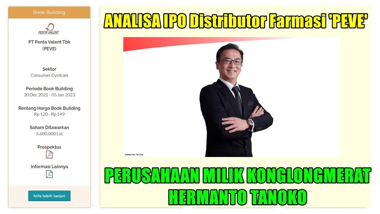 Analisa IPO saham PEVE distributor Farmasi milik Hermanto Tanoko ... Saham Hermanto Tanoko 2025: Katalis, Laporan Keuangan, dan Risiko